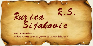 Ružica Šijaković vizit kartica